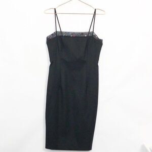 Laundry Shelly Segal 1995 Vintage Spaghetti Strap Mini Dress Sequin Neckline EUC
